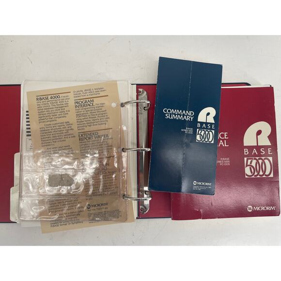 Vintage Microrim R:BASE 5000 Database Software for IBM PC DOS - Picture 4 of 4